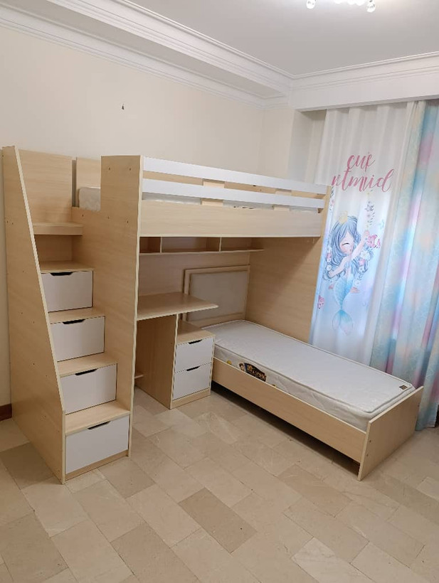 تخت خواب دو طبقه کمجا مدل گالاردو