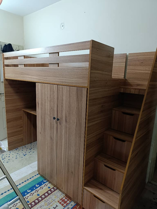 تختخواب دو طبقه تک نفره کایان